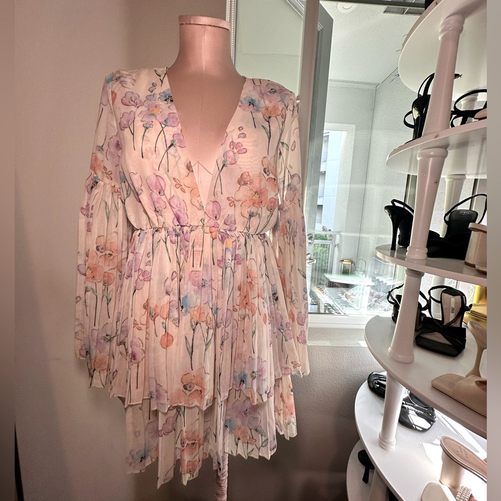 SHEIN floral tulle dress